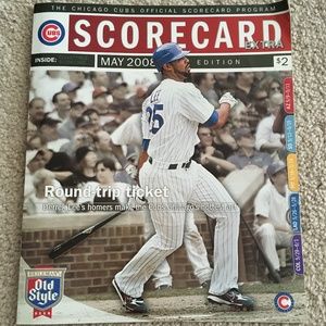 Collectible: Chicago Cubs Scorecard Program May 2008